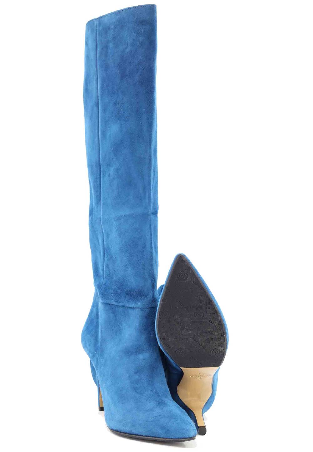 L'ARIANNA Stivali ST1242 da donna in camoscio blu Novità
