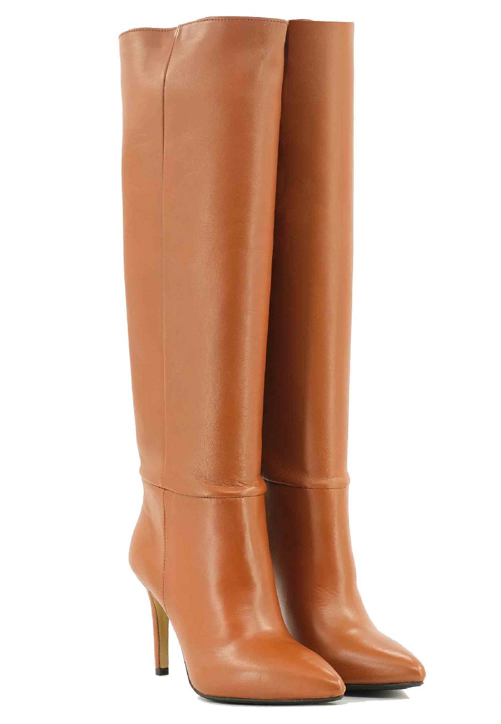 L'ARIANNA Stivali ST1242 in pelle cuoio con tacco alto Hotsell