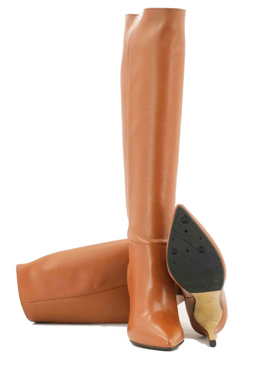 L'ARIANNA Stivali ST1242 in pelle cuoio con tacco alto Hotsell