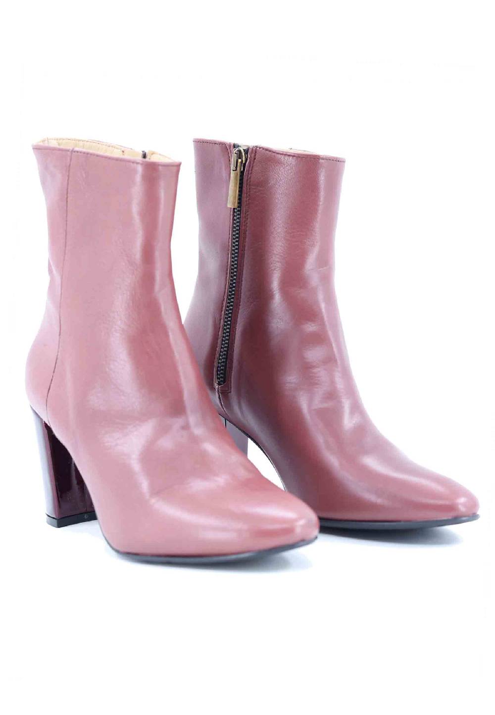 L'ARIANNA Stivaletti tr1692/g da donna in pelle laminta rosa antico Offerta San Valentino