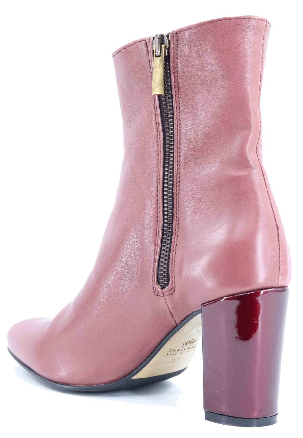 L'ARIANNA Stivaletti tr1692/g da donna in pelle laminta rosa antico Offerta San Valentino
