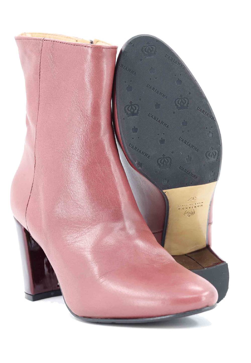 L'ARIANNA Stivaletti tr1692/g da donna in pelle laminta rosa antico Offerta San Valentino