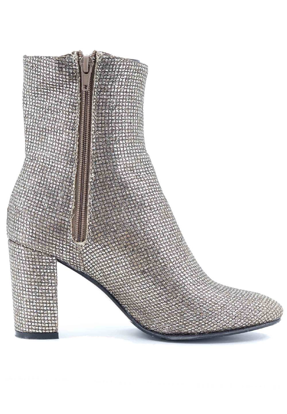 L'ARIANNA Stivaletti tr1692/g da donna in tessuto moon oro Nuovo