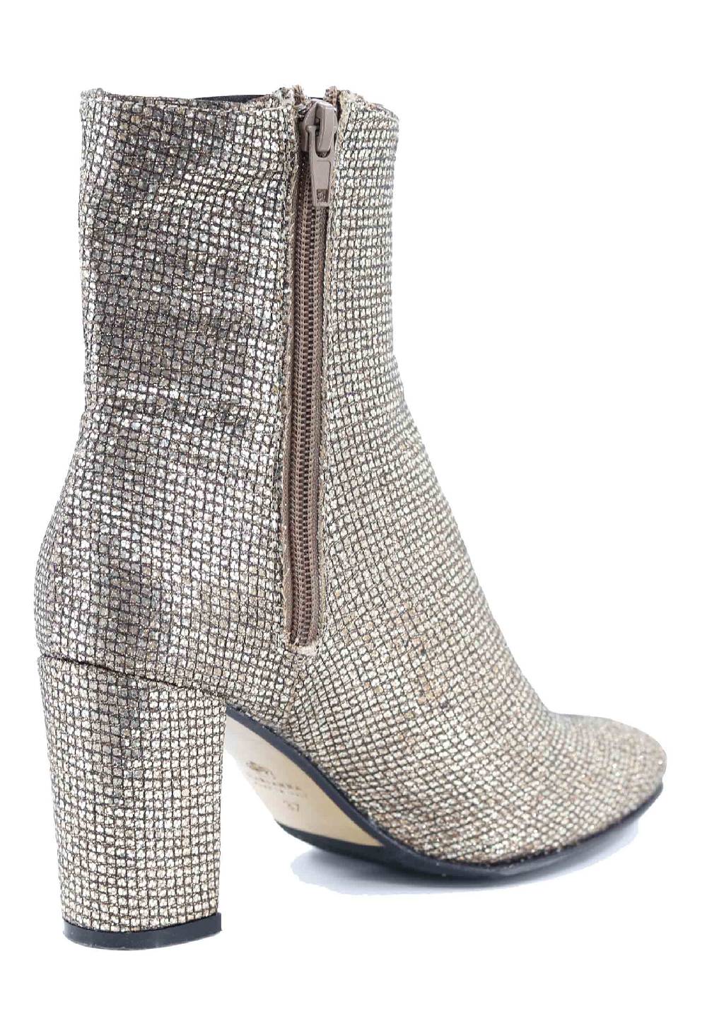 L'ARIANNA Stivaletti tr1692/g da donna in tessuto moon oro Nuovo
