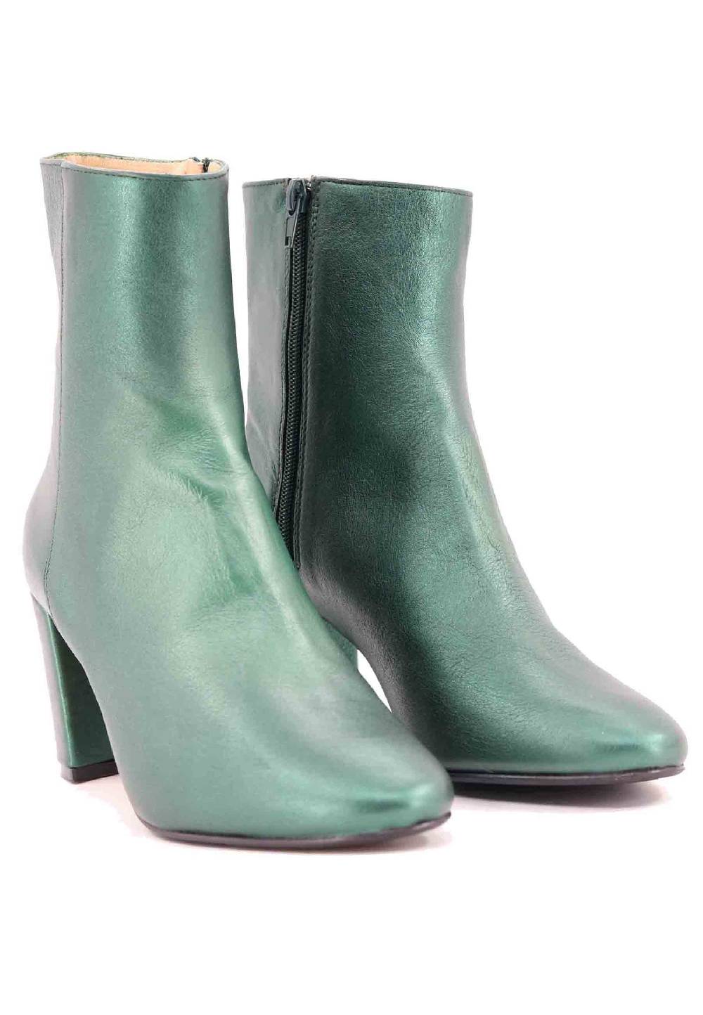 L'ARIANNA Stivaletti tr1692/g da donna in pelle laminta verde Vendita