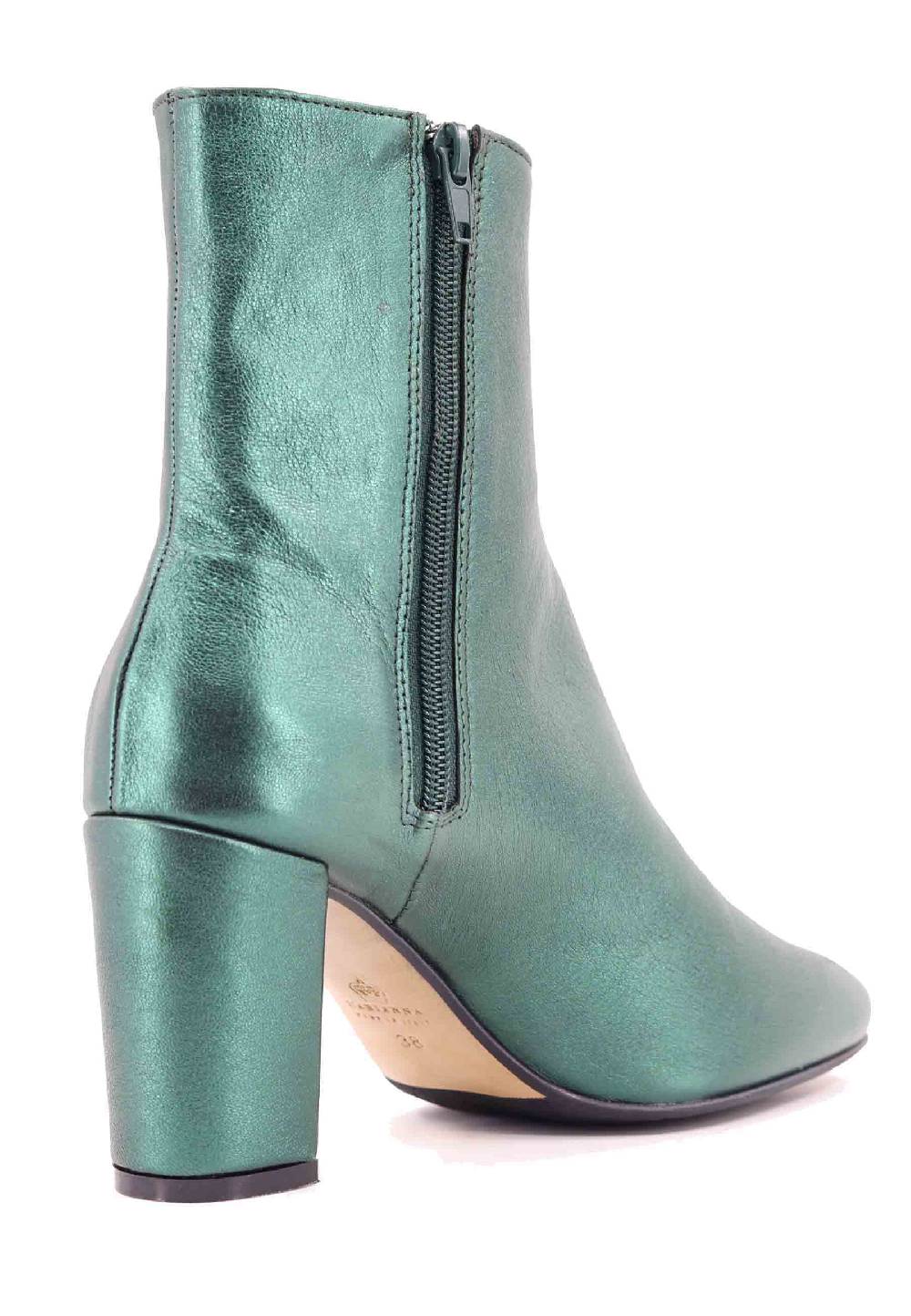 L'ARIANNA Stivaletti tr1692/g da donna in pelle laminta verde Vendita