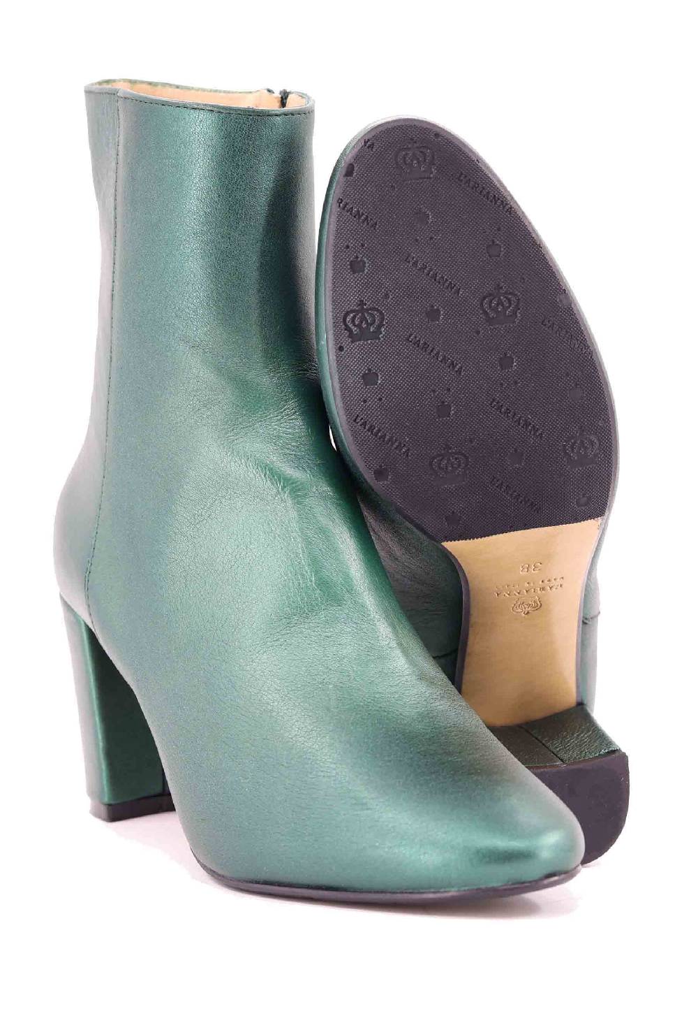 L'ARIANNA Stivaletti tr1692/g da donna in pelle laminta verde Vendita