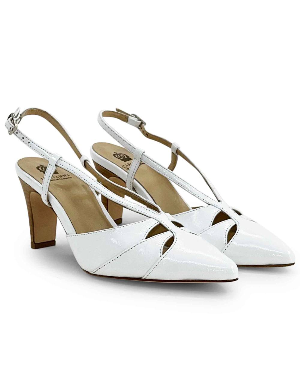 L'ARIANNA Decollete ch1758/c da donna in pelle lux bianco l'arianna Pezzi Unici