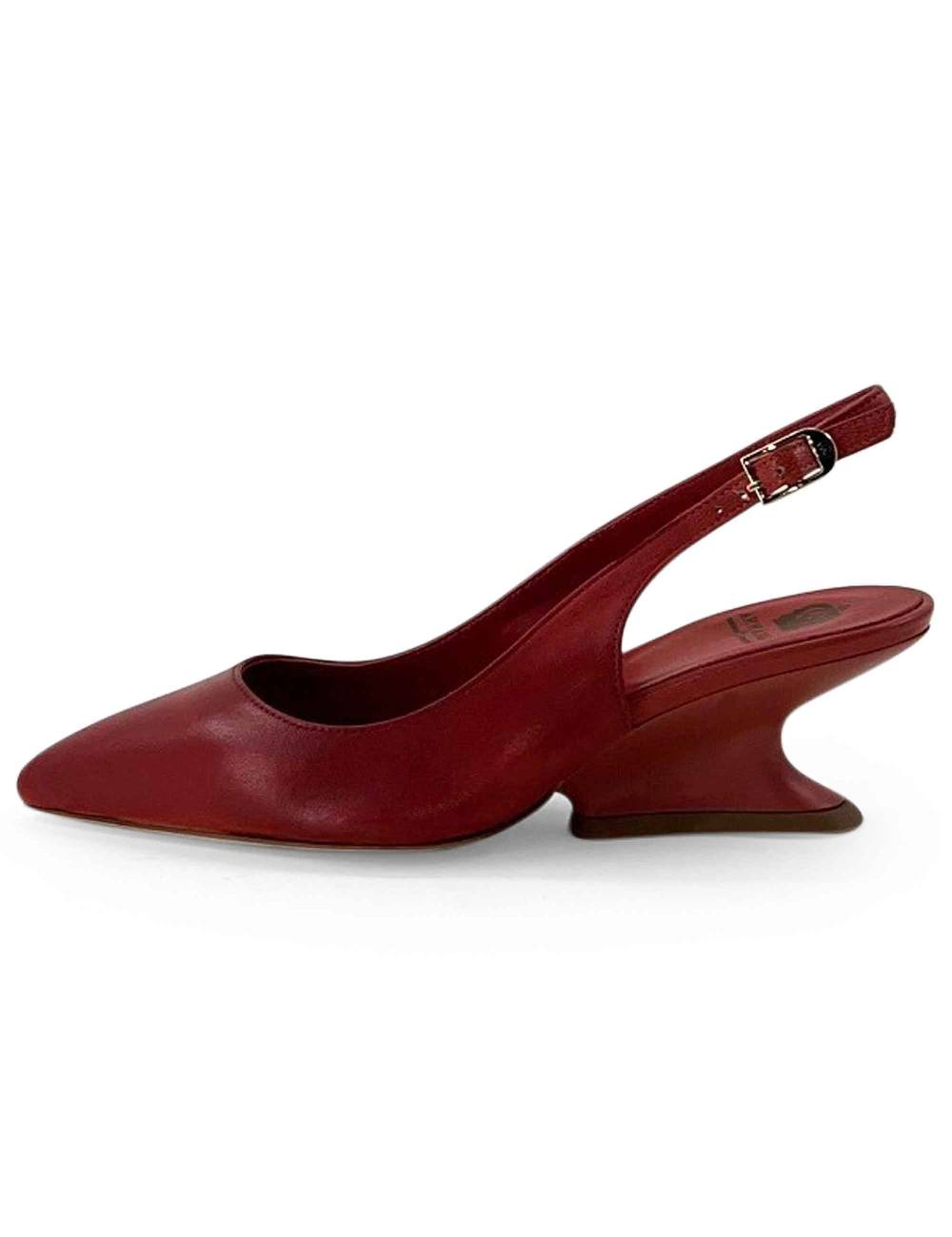 L'ARIANNA decollete ch1754/z slingback color LOBSTER con tacco a zeppa l'arianna Qualità Garantita