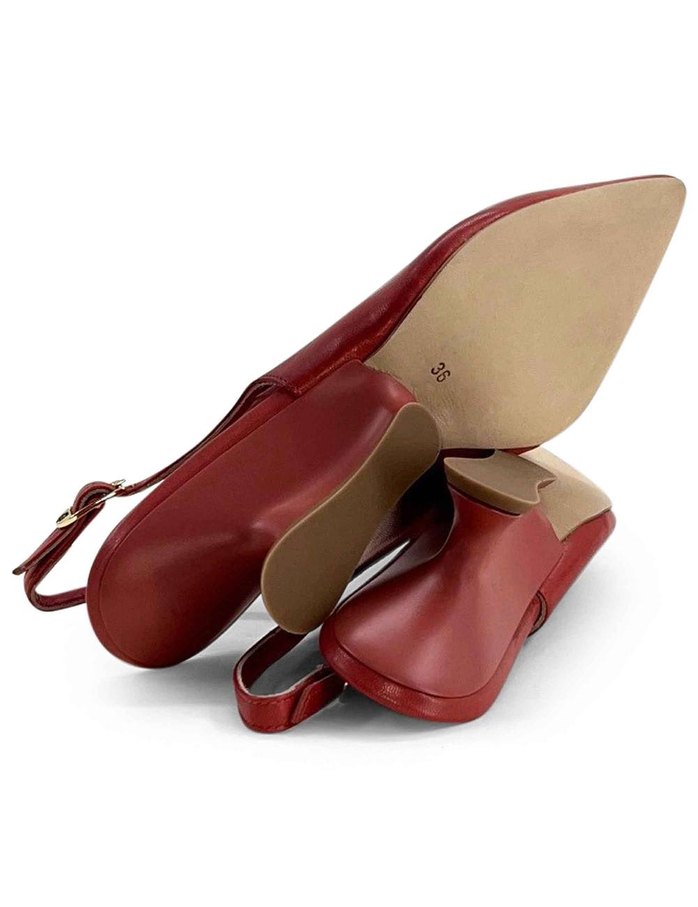 L'ARIANNA decollete ch1754/z slingback color LOBSTER con tacco a zeppa l'arianna Qualità Garantita