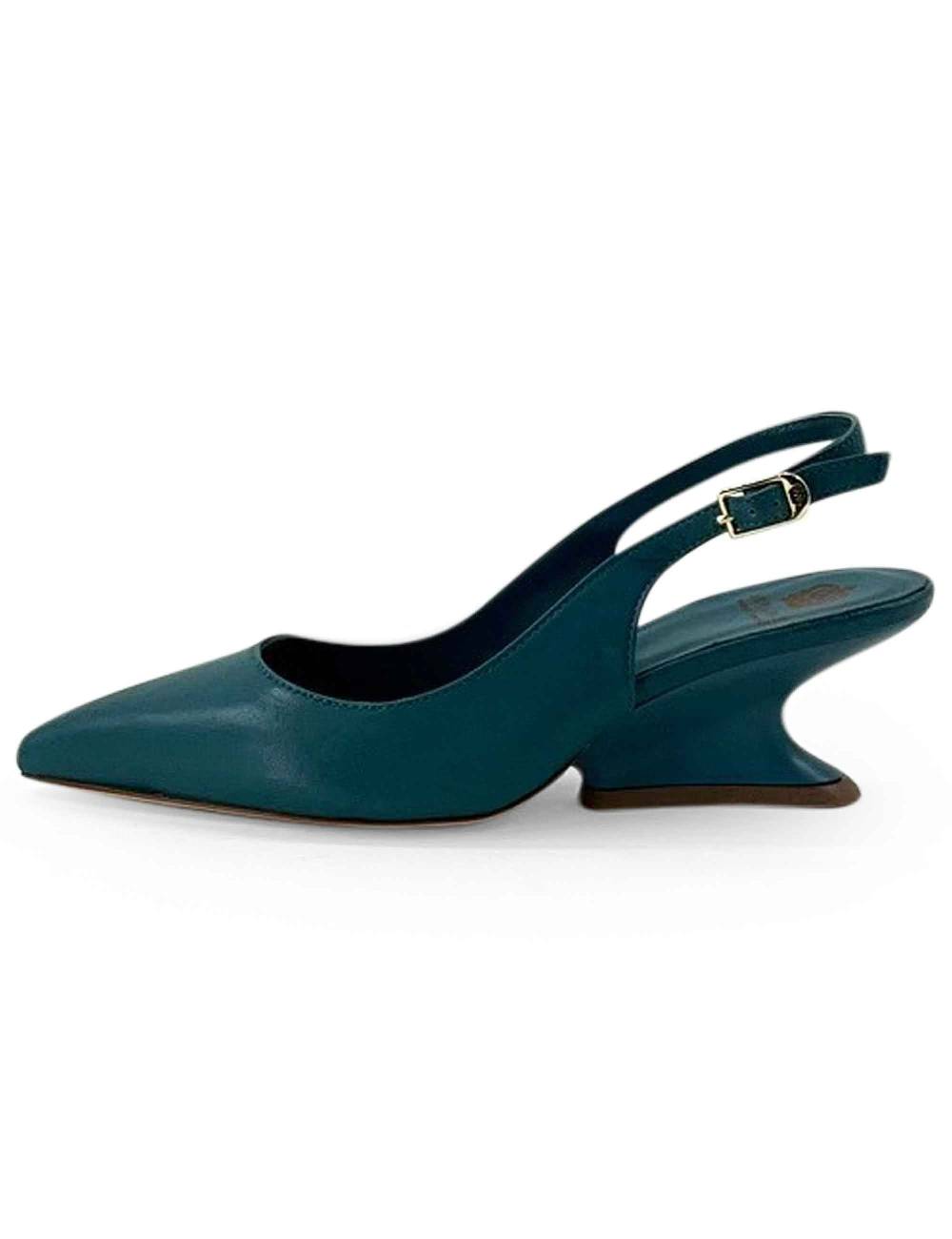L'ARIANNA decollete ch1754/z slingback color ARCADIA con tacco a zeppa l'arianna Acquista Ora