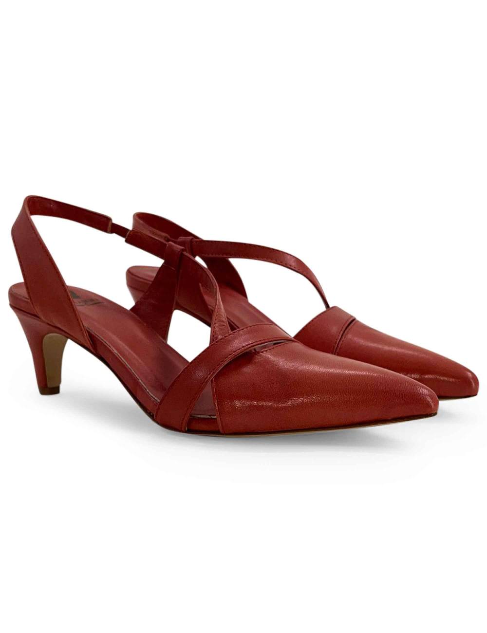 L'ARIANNA Decollete CH1721 da donna in pelle color lobster Shopping Online
