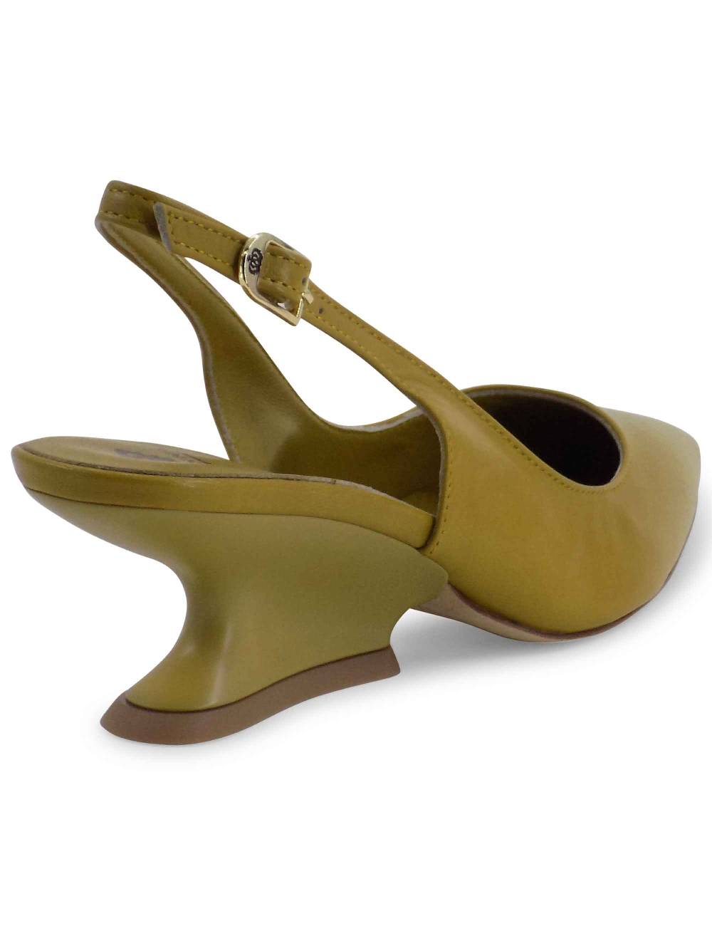 L'ARIANNA decollete ch1754/z slingback color cedro con tacco a zeppa l'arianna Sottocosto