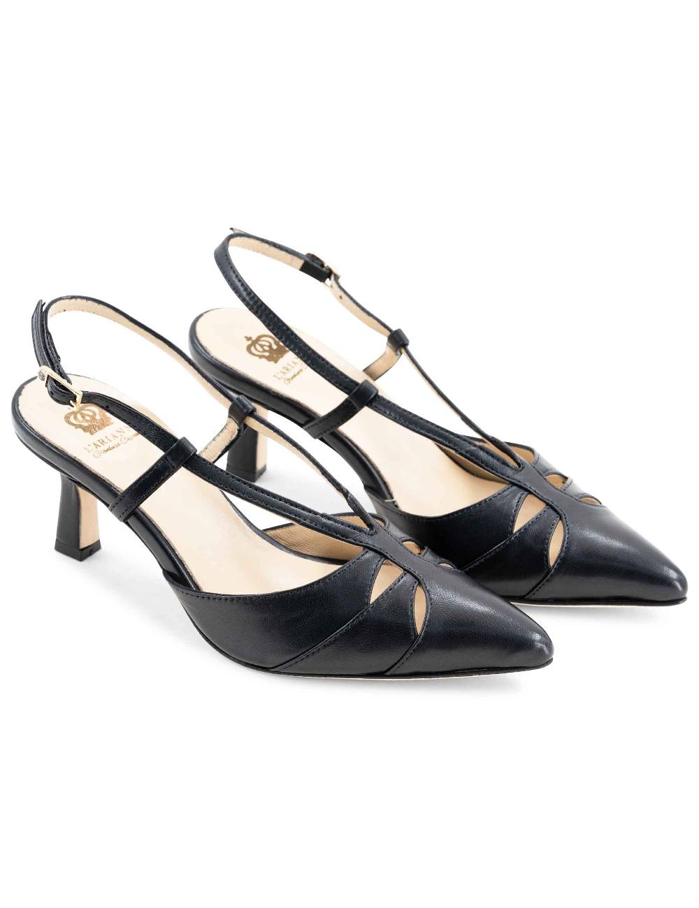 L'ARIANNA Decollete CH1757 da donna in pelle BERLINO NERO L'Arianna Outlet