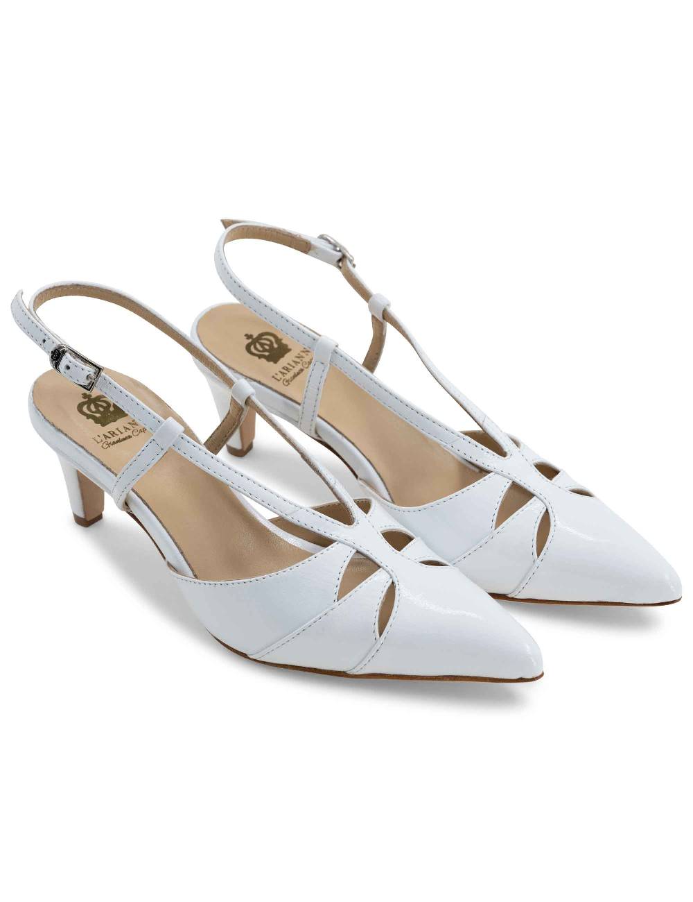 L'ARIANNA Decollete CH1757 da donna in pelle lux bianco L'Arianna In Vendita
