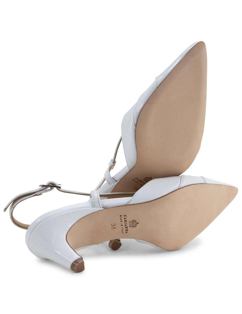 L'ARIANNA Decollete CH1757 da donna in pelle lux bianco L'Arianna In Vendita