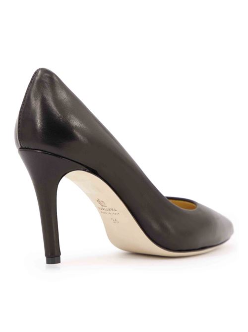 L'ARIANNA Decollete DE1002 da donna in pelle nero con tacco alto Saldi Di Fabbrica