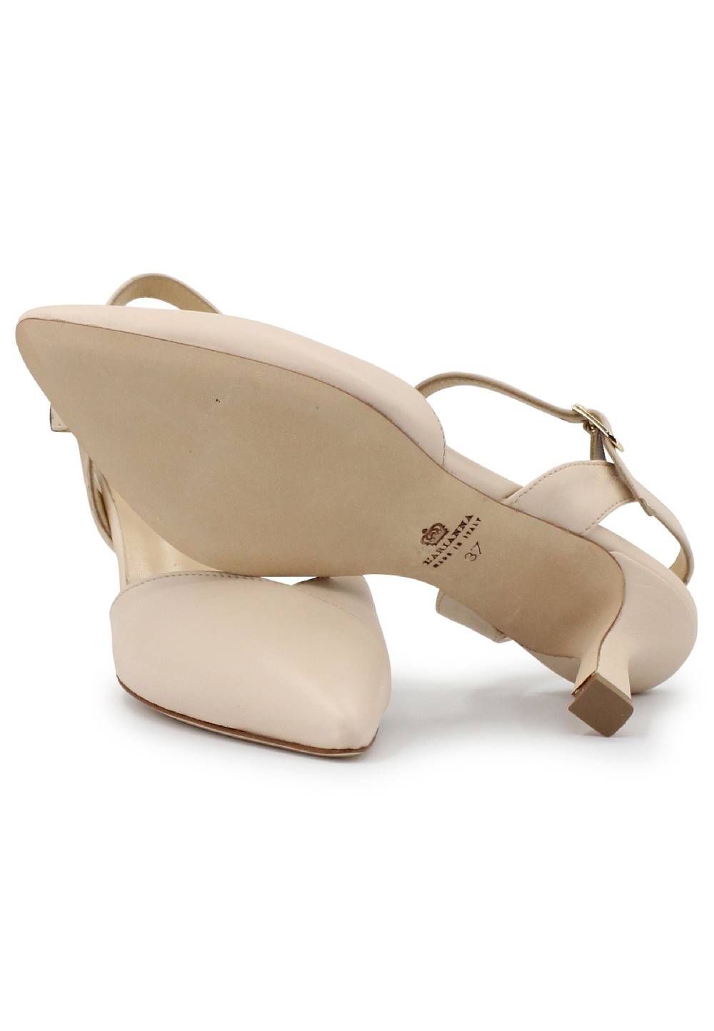 L'ARIANNA Decollete de1541 donna in pelle beige con cinturino alla caviglia I Più Venduti