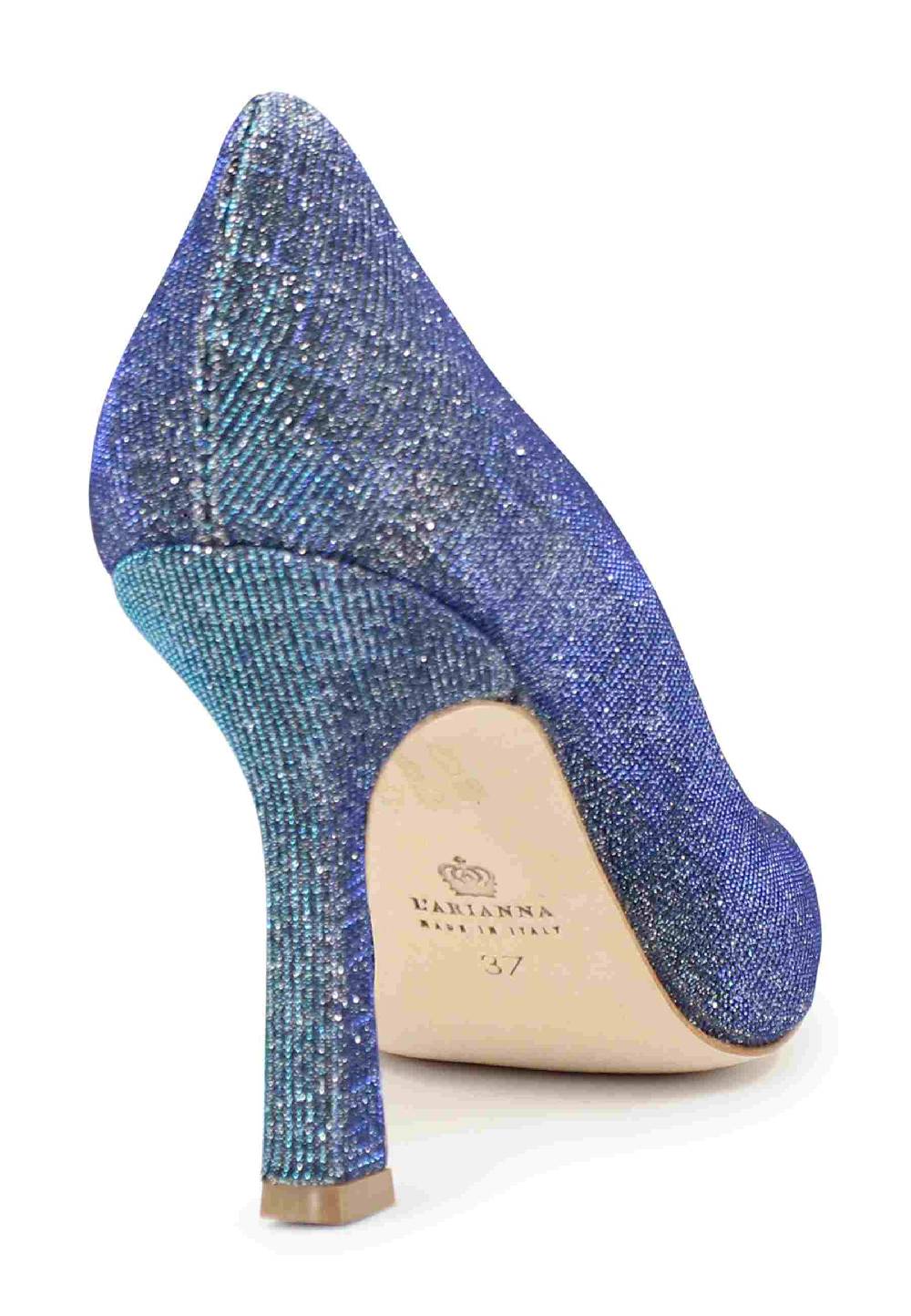 L'ARIANNA Decollete DE1002/RT donna in tessuto lux demin con tacco alto In Saldo