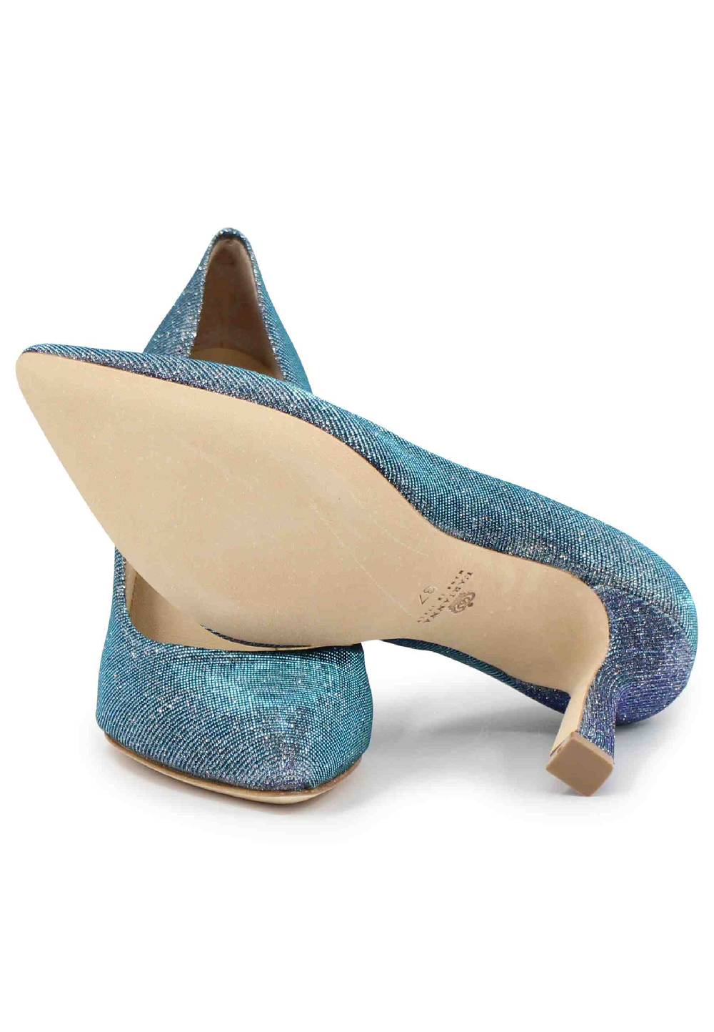 L'ARIANNA Decollete DE1002/RT donna in tessuto lux demin con tacco alto In Saldo