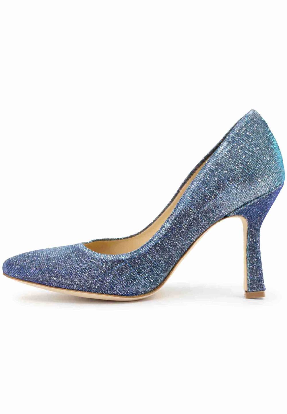 L'ARIANNA Decollete DE1002/RT donna in tessuto lux demin con tacco alto In Saldo