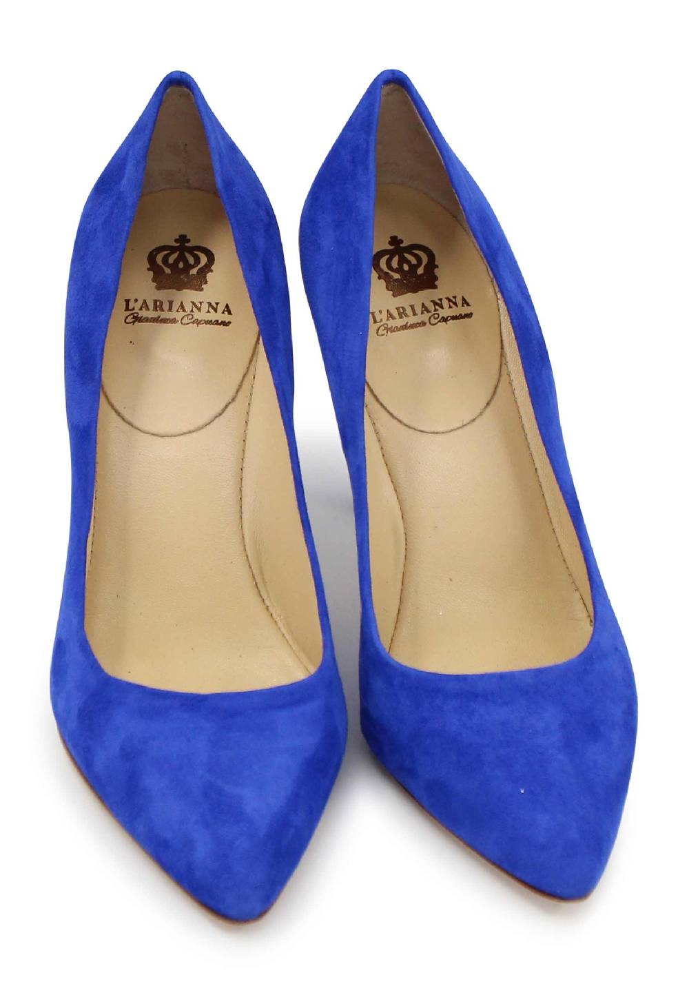 L'ARIANNA Decollete DE1002/RT donna in camoscio blu con tacco alto Moda