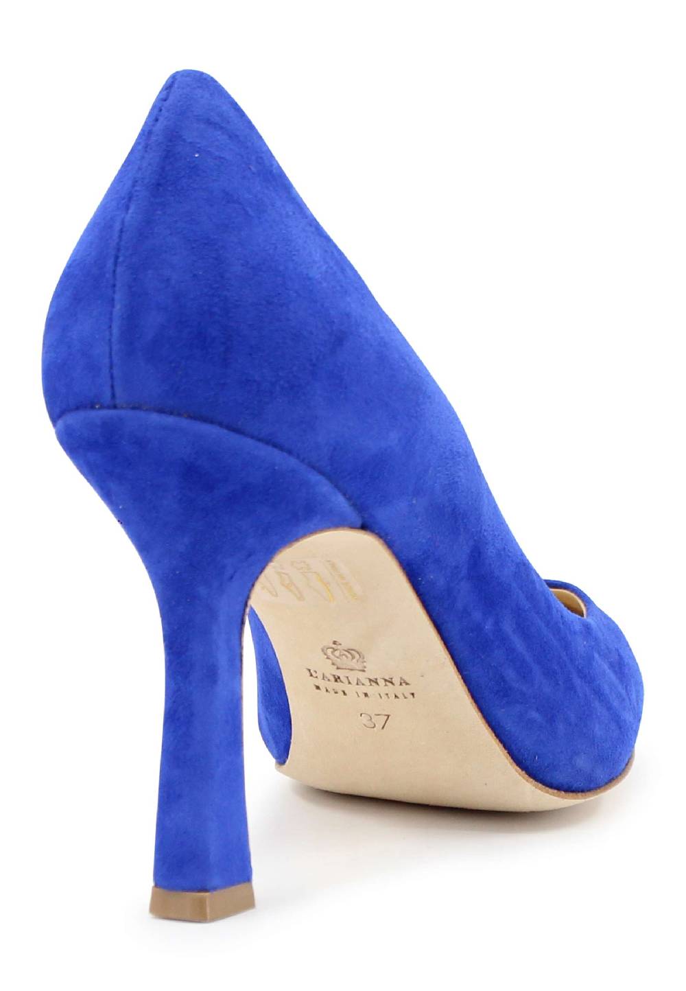 L'ARIANNA Decollete DE1002/RT donna in camoscio blu con tacco alto Moda