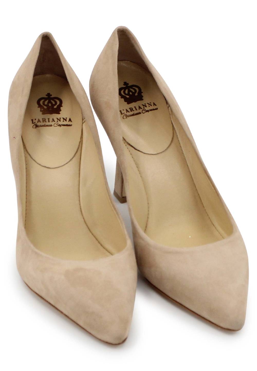 L'ARIANNA Decollete DE1002/RT in camoscio nude con tacco alto 2025