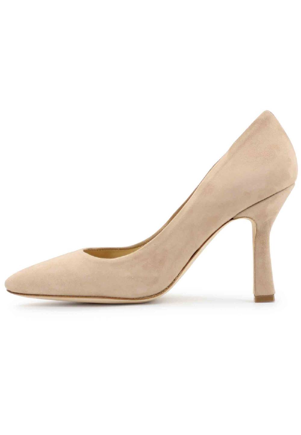 L'ARIANNA Decollete DE1002/RT in camoscio nude con tacco alto 2025