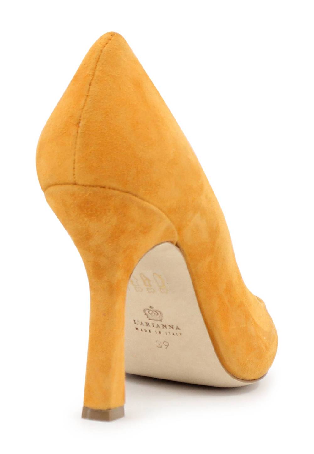 L'ARIANNA Decollete DE1002/RT donna in camoscio arancione con tacco alto Shopping Online