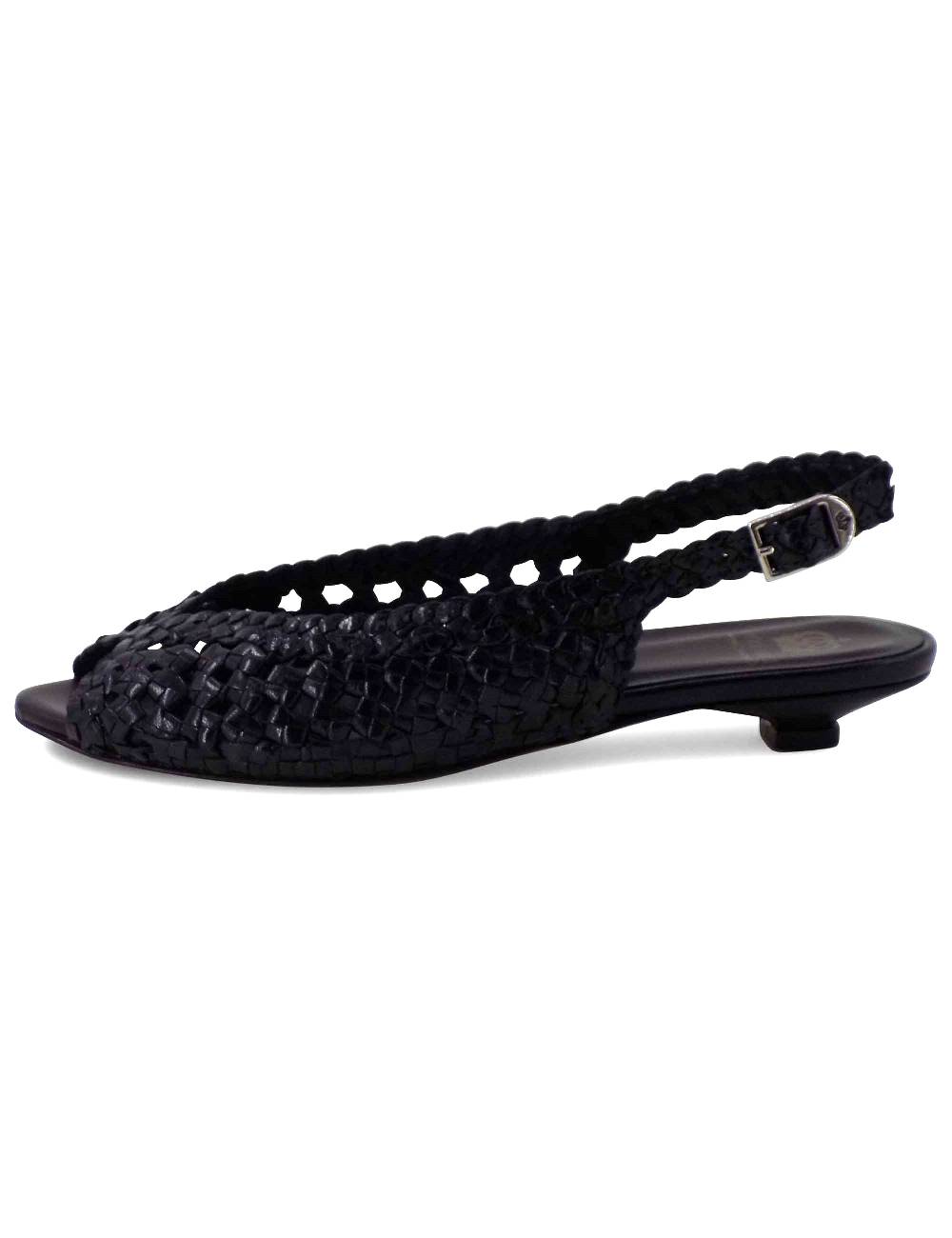 L'ARIANNA BALLERINA SP1770/RT IN PELLE INTRECCIATA NERA Sottocosto