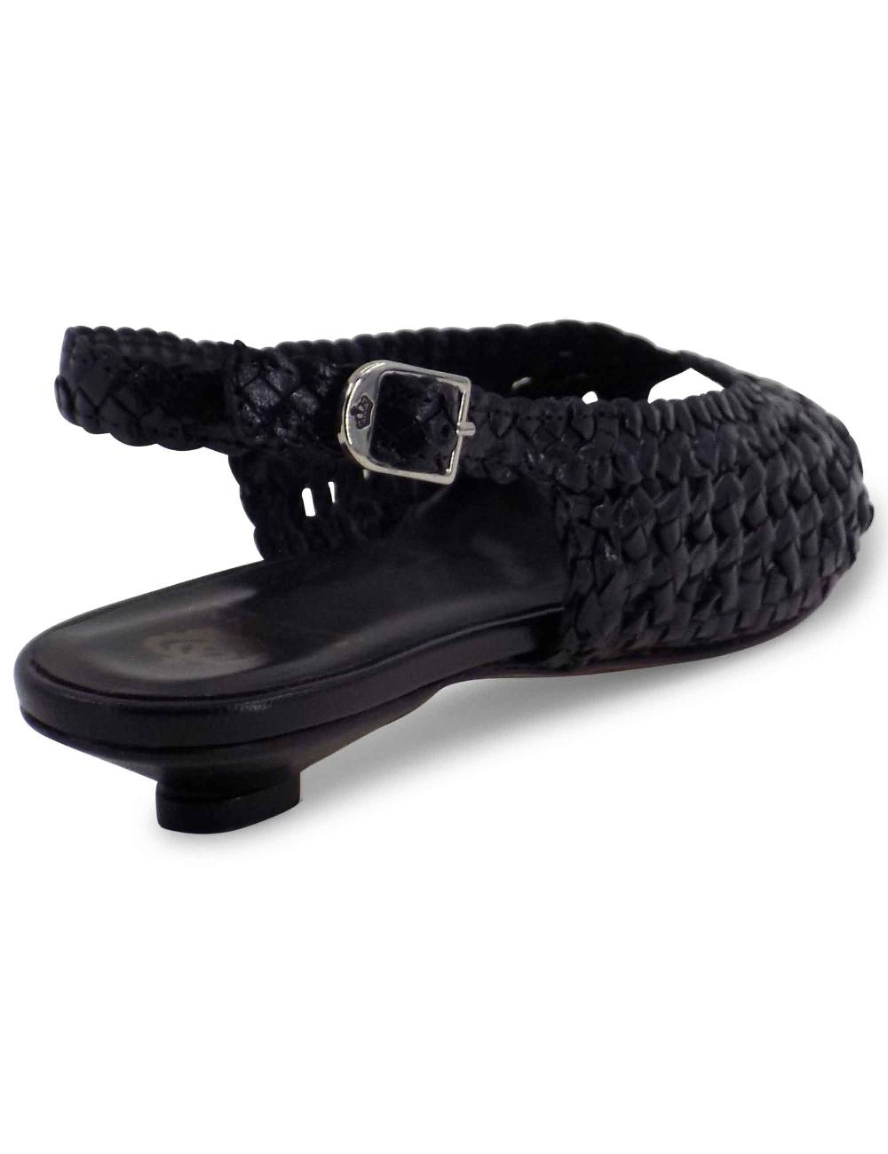 L'ARIANNA BALLERINA SP1770/RT IN PELLE INTRECCIATA NERA Sottocosto
