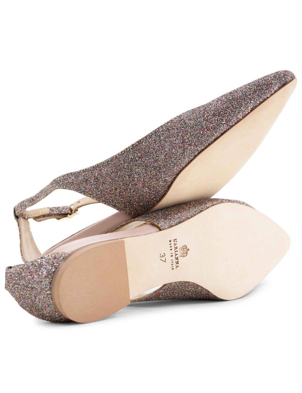 L'ARIANNA BALLERINE BL1599 DA DONNA IN tessuto luxury multicolor CON TACCO BASSO L'ARIANNA Sconto