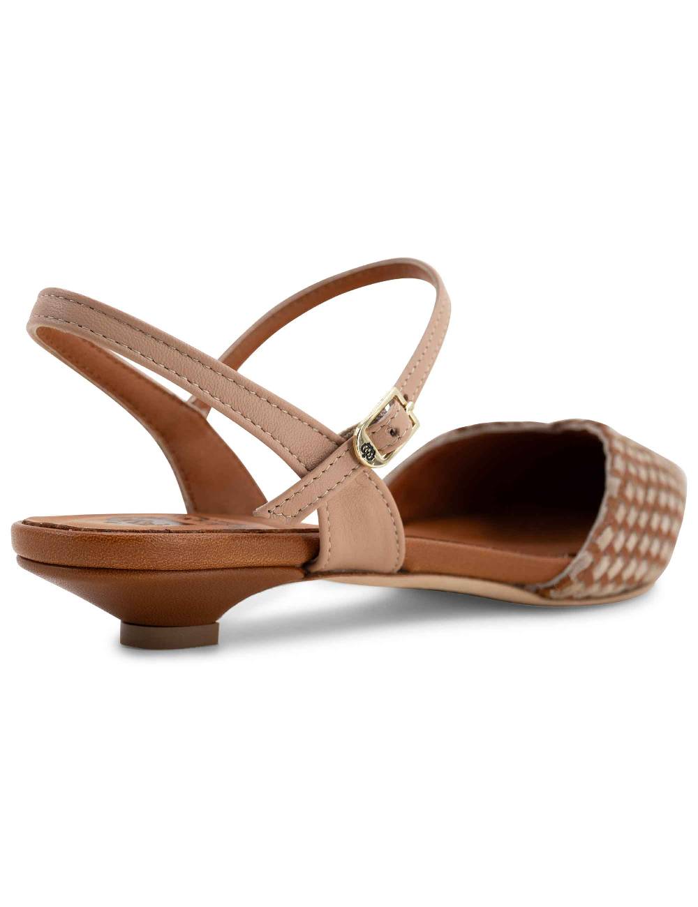 L'ARIANNA Ballerine BL1488/rt da donna in cuoio e nude con cinturino alla caviglia L'Arianna In Vendita