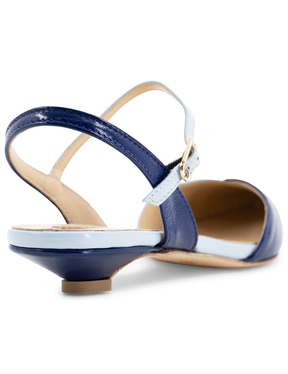 L'ARIANNA Ballerine BL1413/rt da donna in pelle blu punta chiusa con cinturino alla caviglia L'Arianna Hotsell