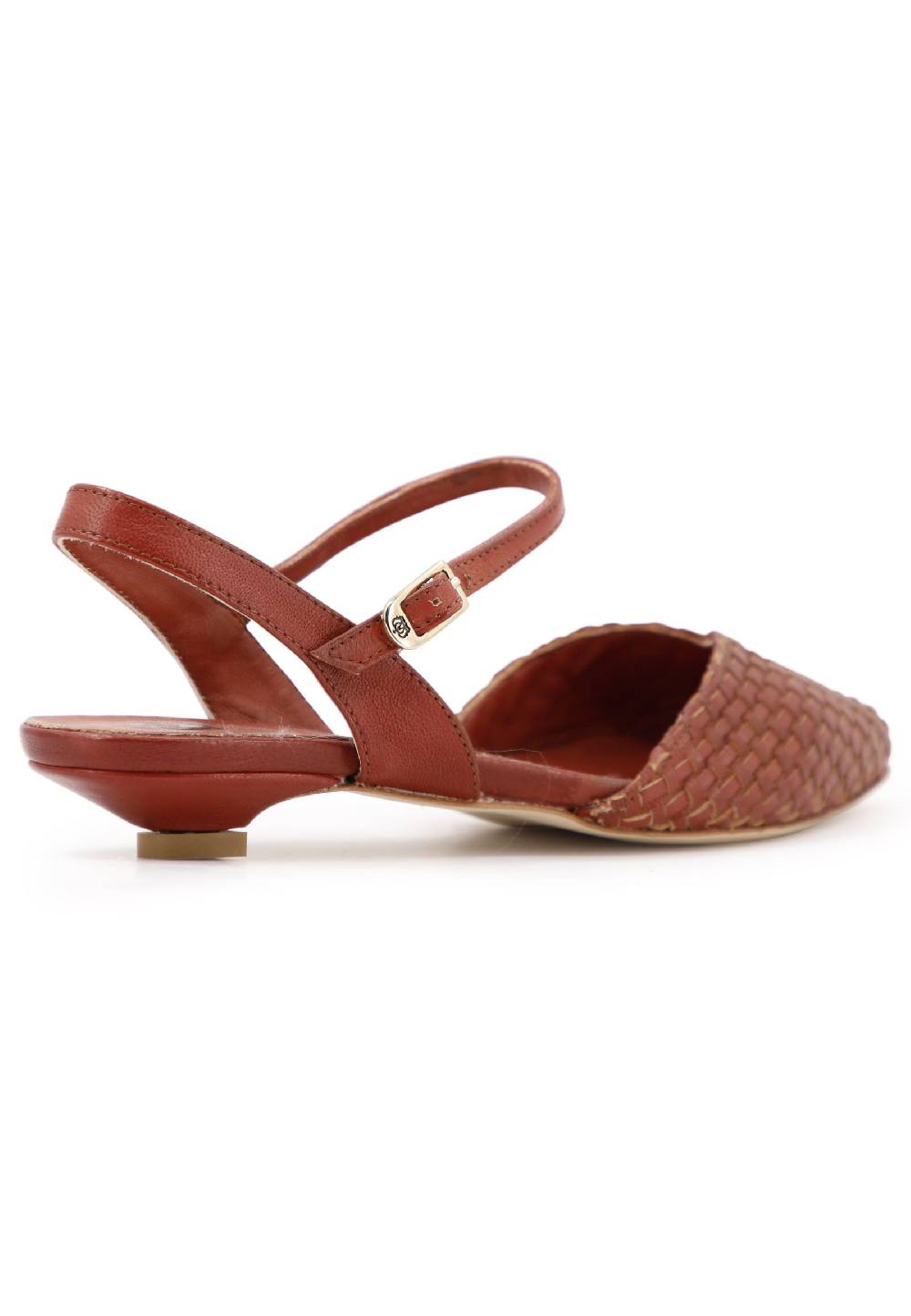 L'ARIANNA Ballerine BL1488/rt da donna in camoscio mattone con cinturino alla caviglia Vendite Flash