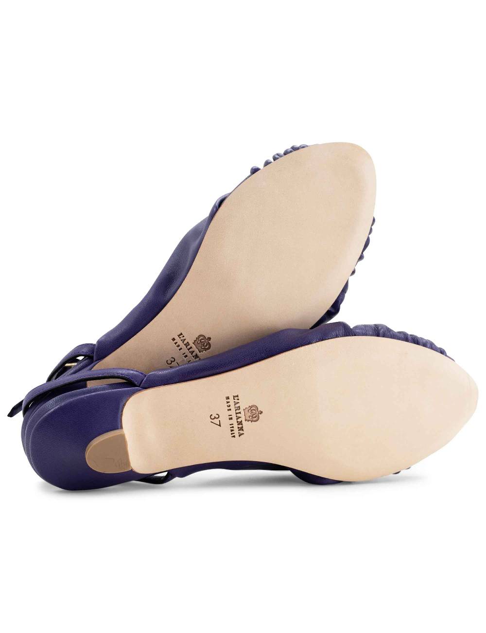 L'ARIANNA sandalo sp1596 da donna in pelle color viola plissè e cintuirno alla caviglia Spedizione Gratuita