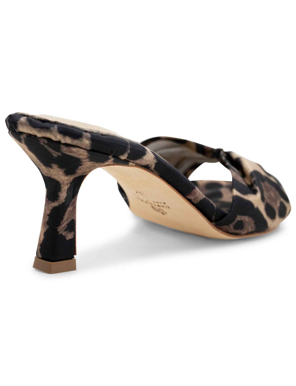 L'ARIANNA Sandali ds1649/rt donna inraso animalier color nero con tacco basso Consegna Veloce