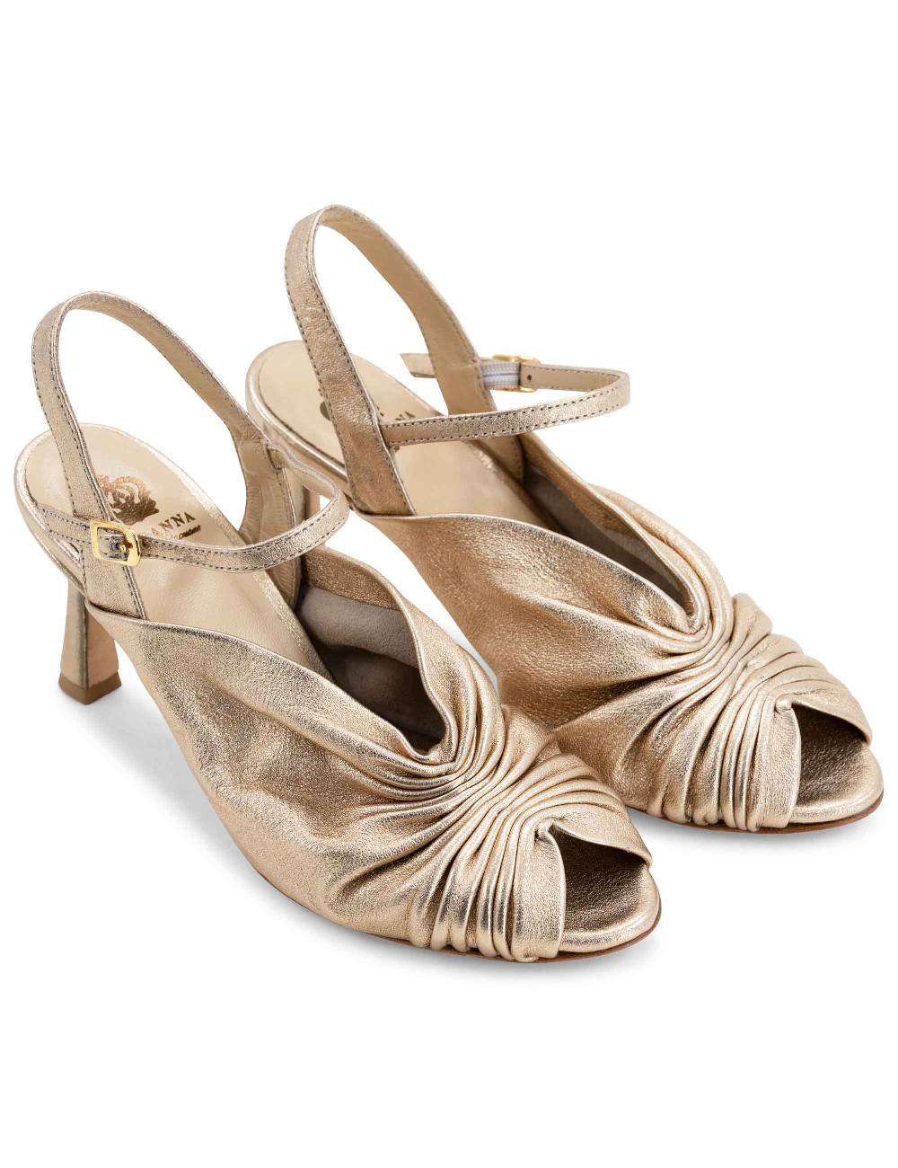 L'ARIANNA Sandali ds1535/rt donna in pelle nude con suola in cuoio Shopping Online