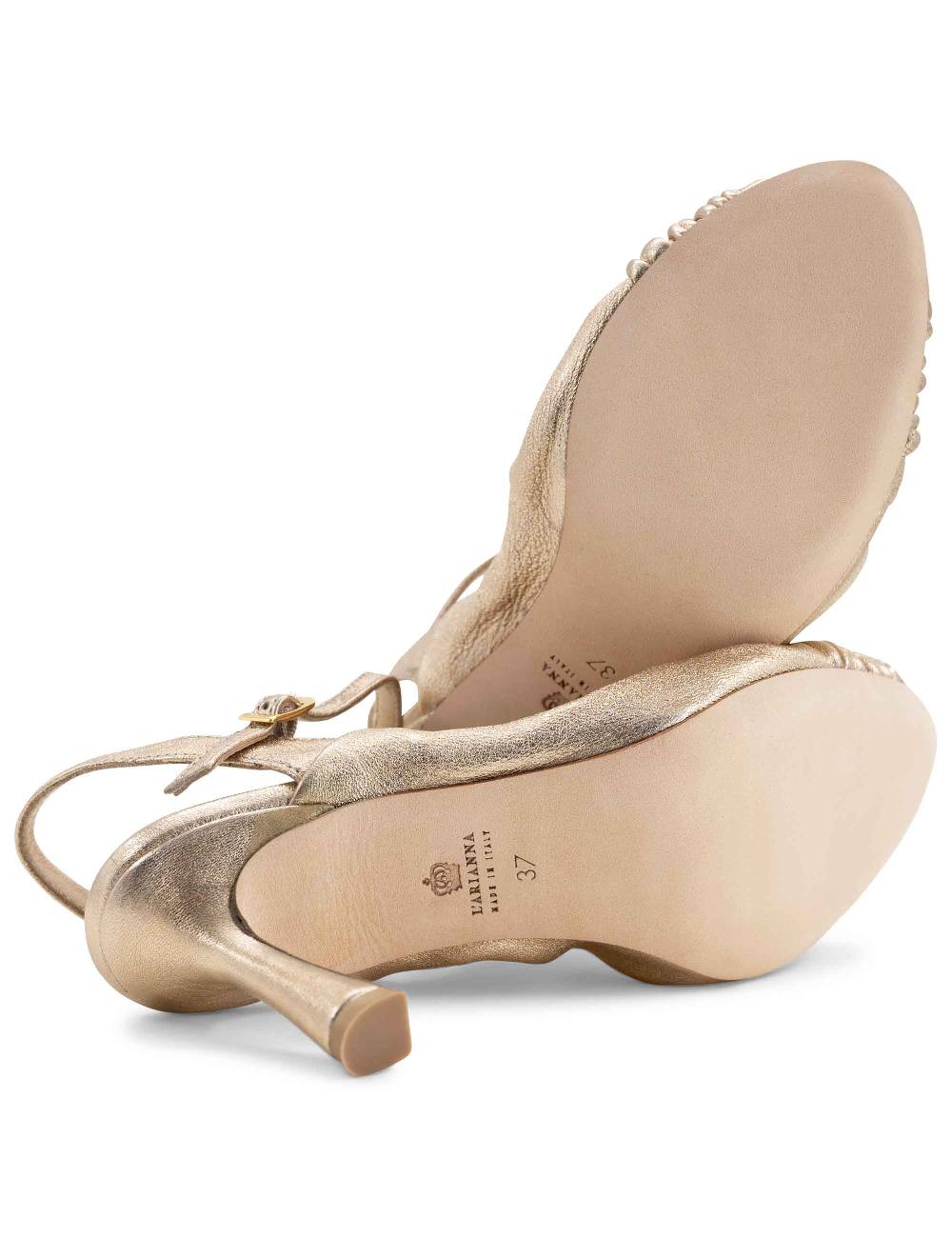 L'ARIANNA Sandali ds1535/rt donna in pelle nude con suola in cuoio Shopping Online