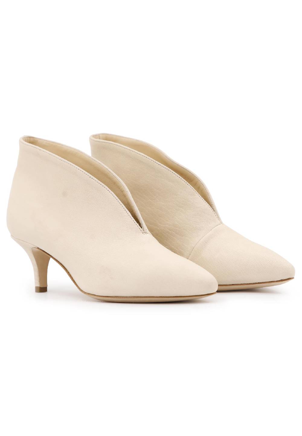 L'ARIANNA tronchetti tr8006 donna Ankle boot in pelle bianco frost con tacco basso tono su tono In Vendita