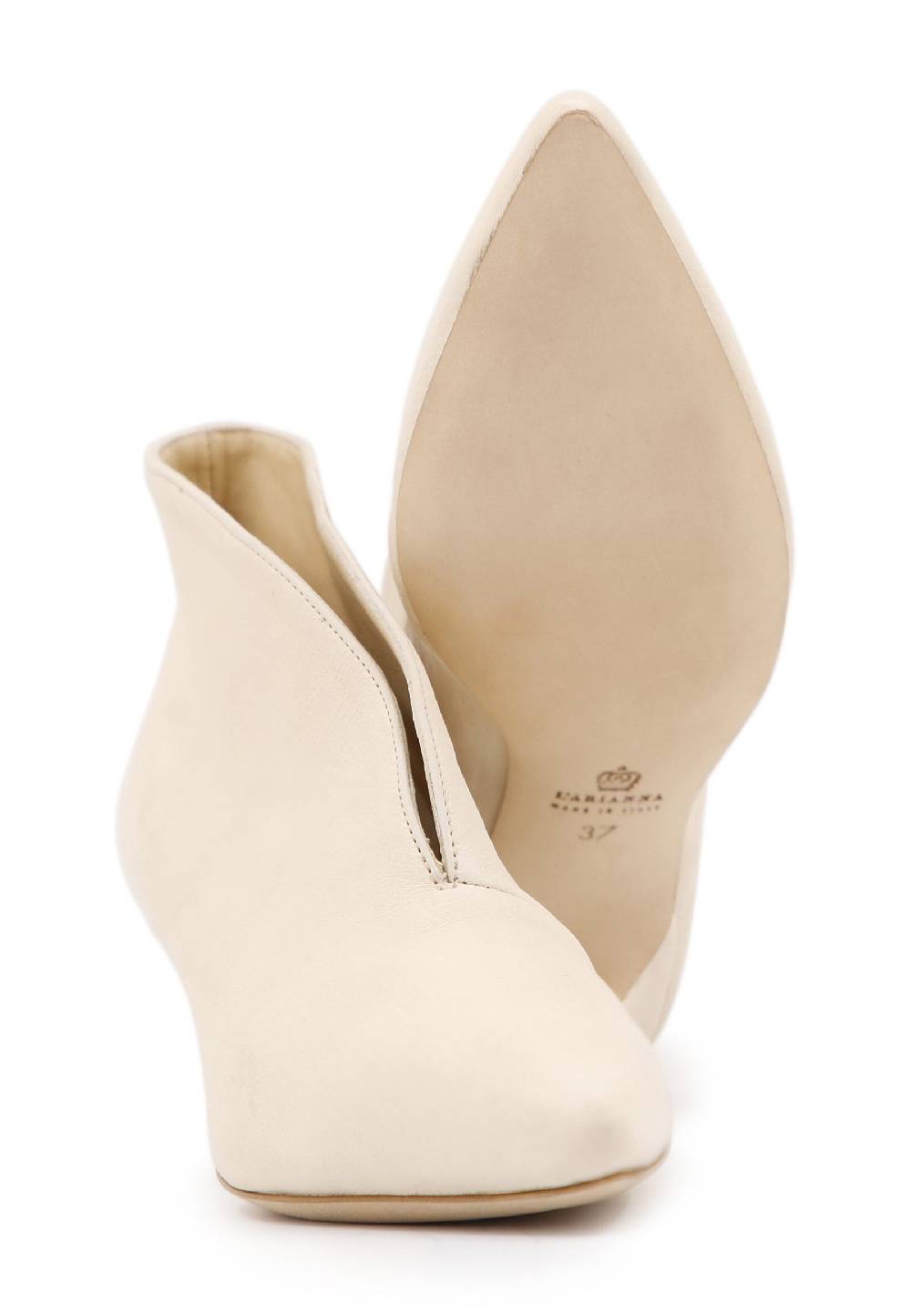 L'ARIANNA tronchetti tr8006 donna Ankle boot in pelle bianco frost con tacco basso tono su tono In Vendita