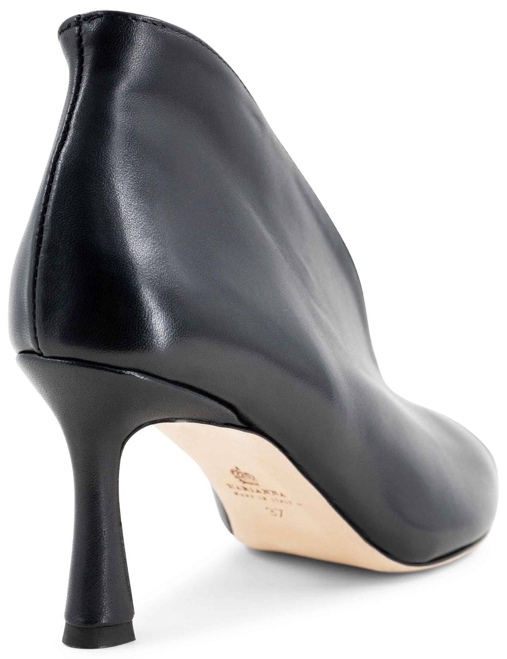 L'ARIANNA tronchetti sp8004 open toe donna in pelle nera con tacco alto Offerte