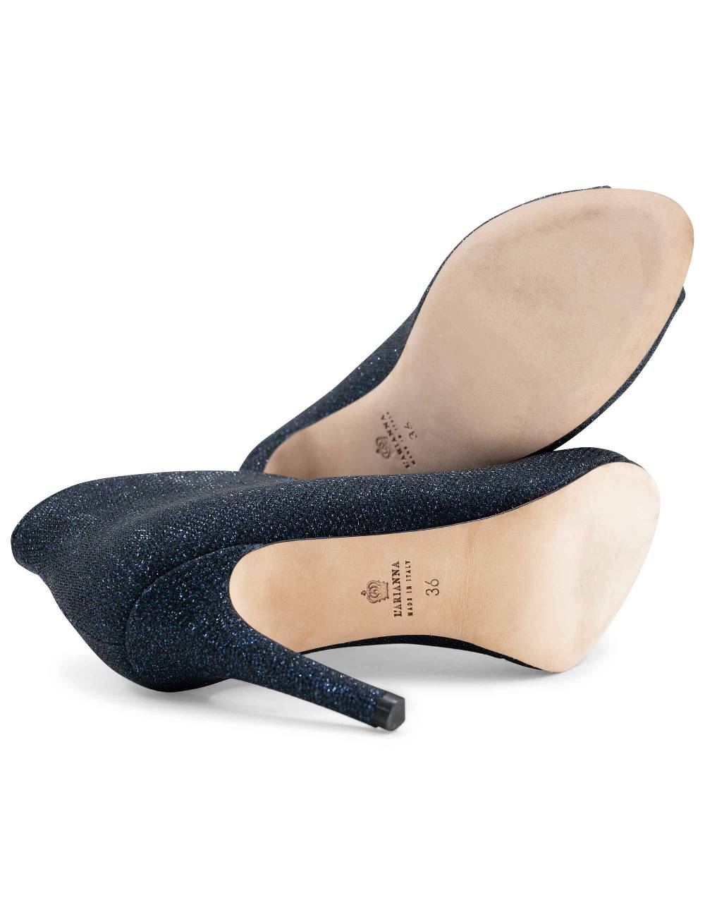 L'ARIANNA tronchetto sp8004 open toe donna intessuto luminor blu con tacco alto Hotsell