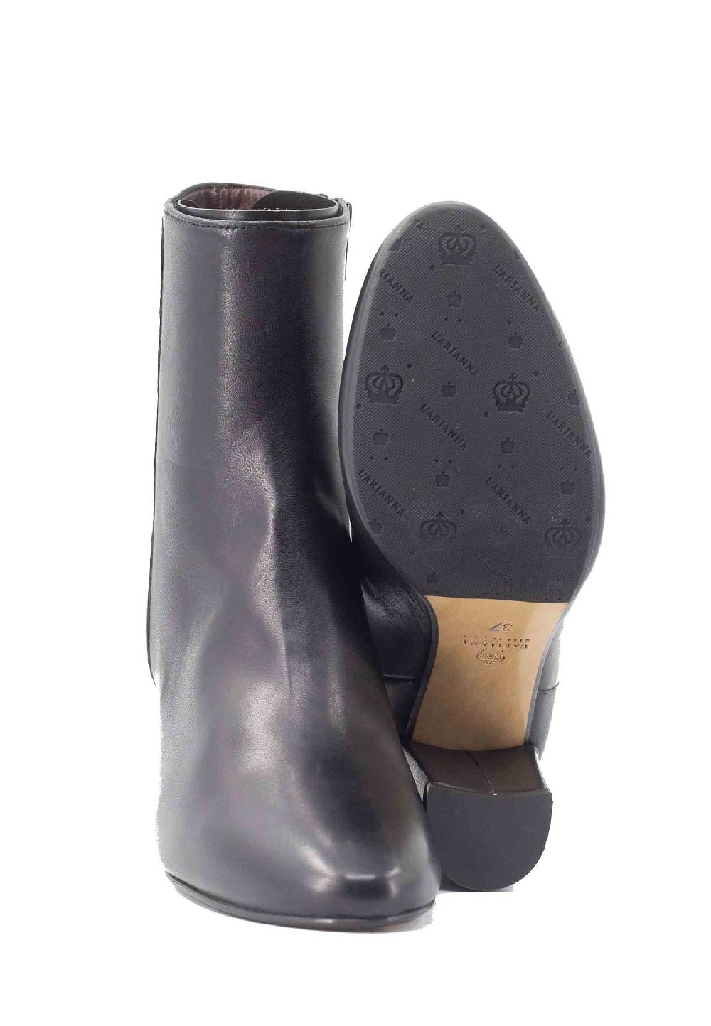 L'ARIANNA Stivaletti TR1692/G in pelle nera In Linea