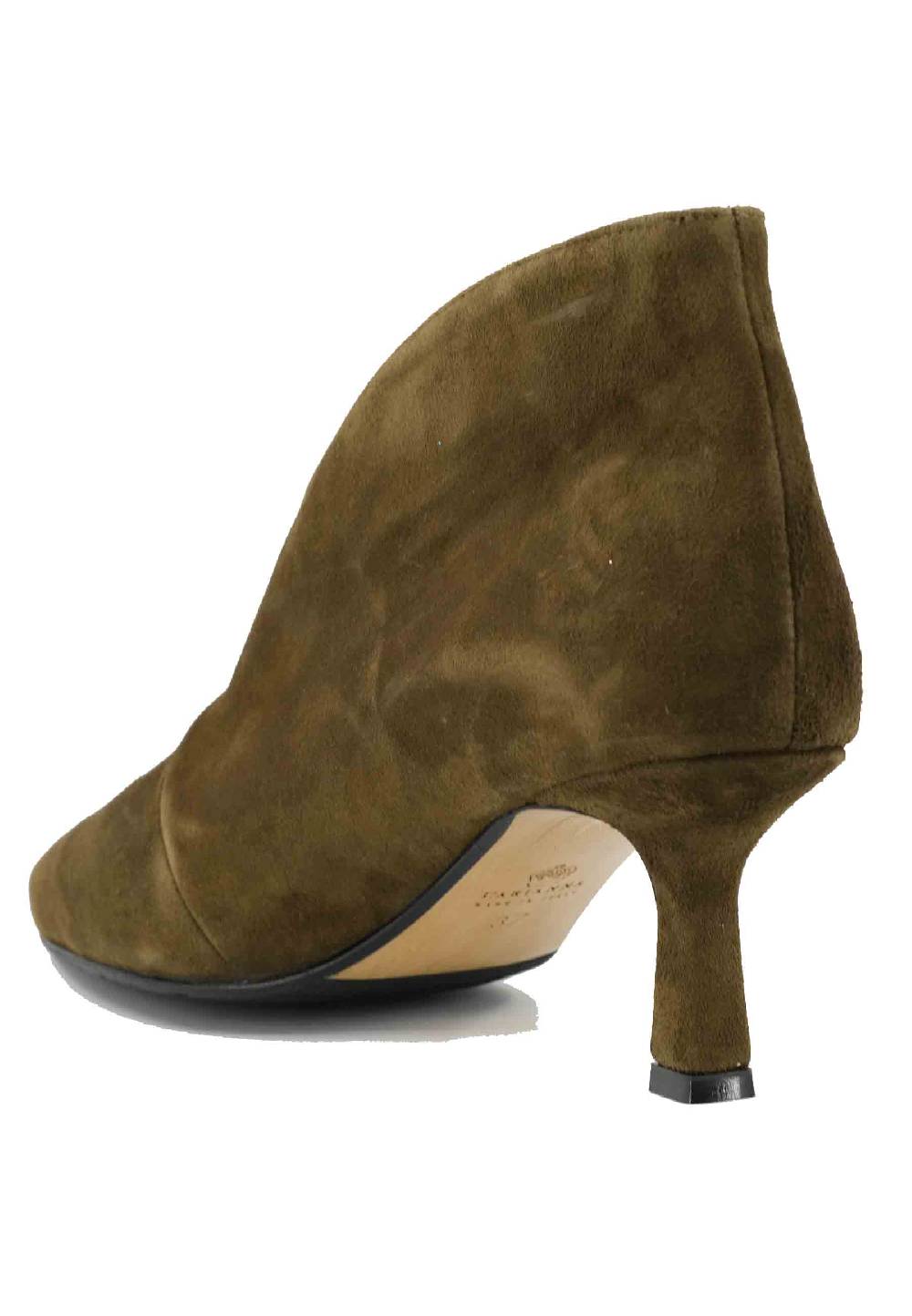 L'ARIANNA Stivaletti TR8006/RT Ankle boot in camoscio verde con tacco basso Acquista Ora