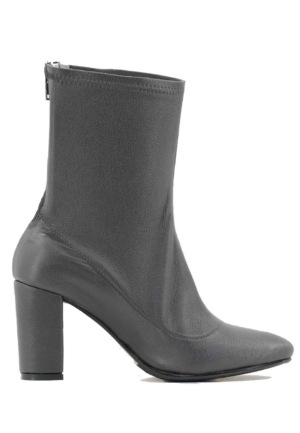 L'ARIANNA Stivaletti EL3002 in elasticizzato grigio con tacco alto Consegna Veloce