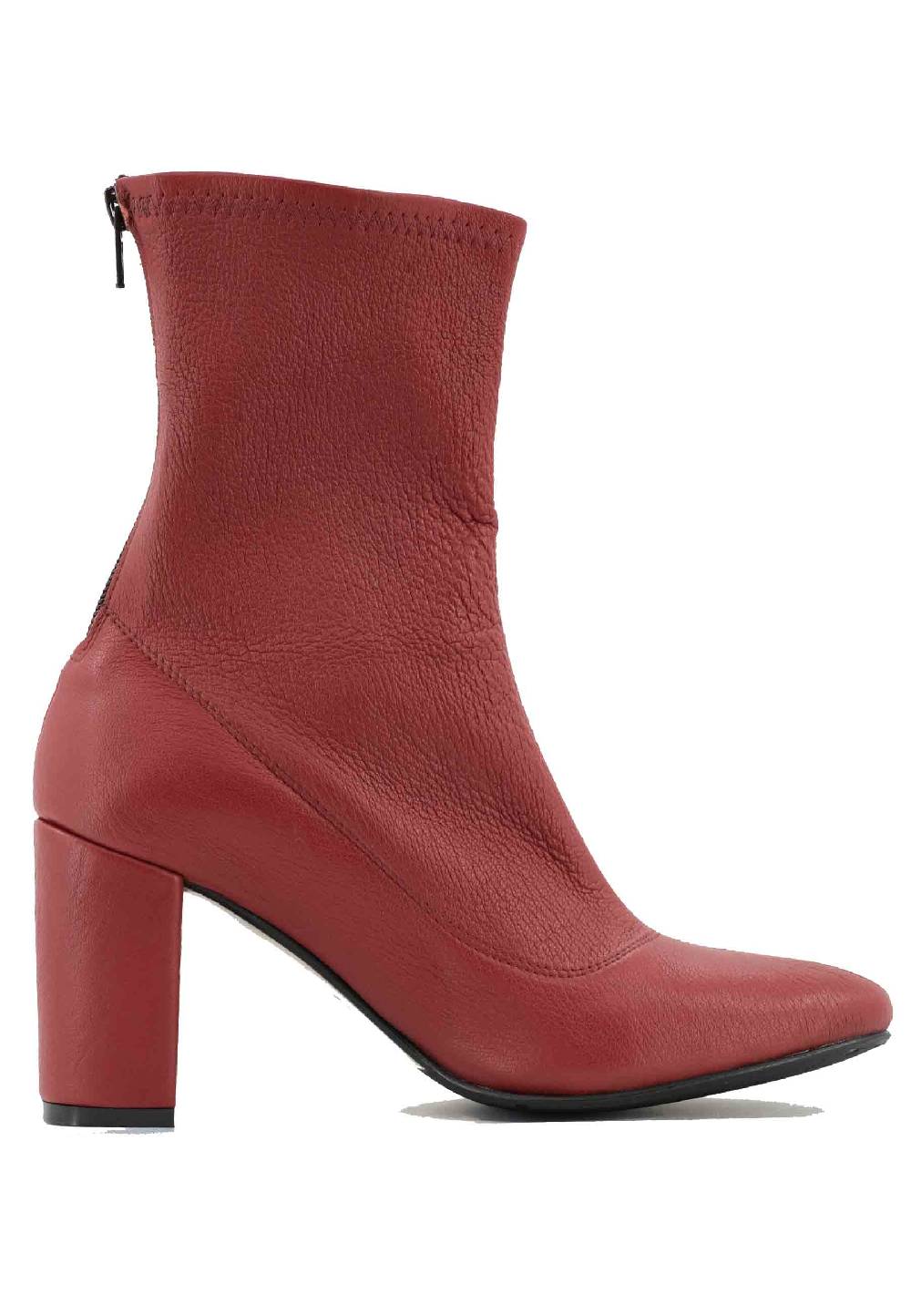 L'ARIANNA Stivaletti EL3002 in elasticizzato rosso con tacco alto Fino Al -60%