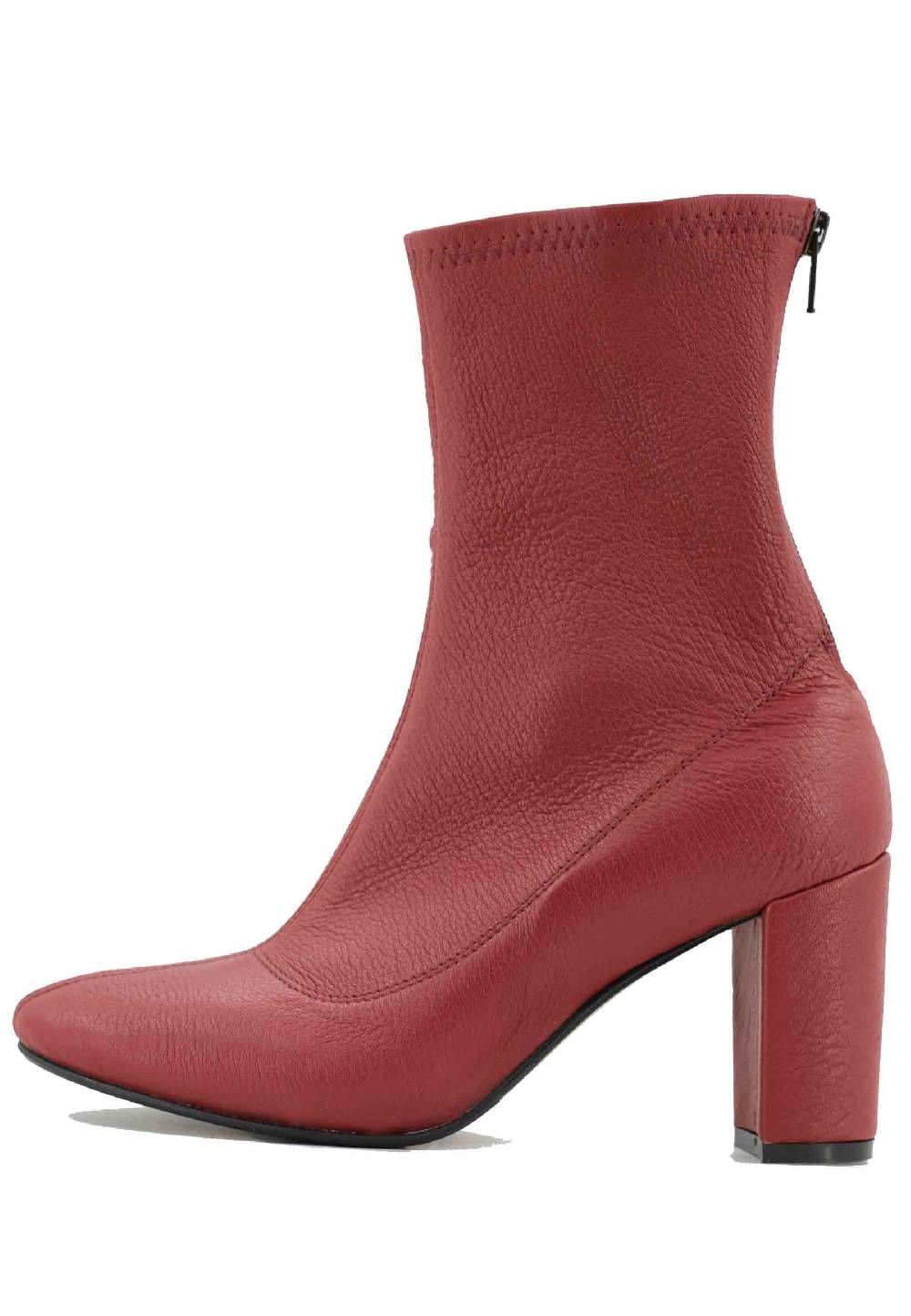 L'ARIANNA Stivaletti EL3002 in elasticizzato rosso con tacco alto Fino Al -60%