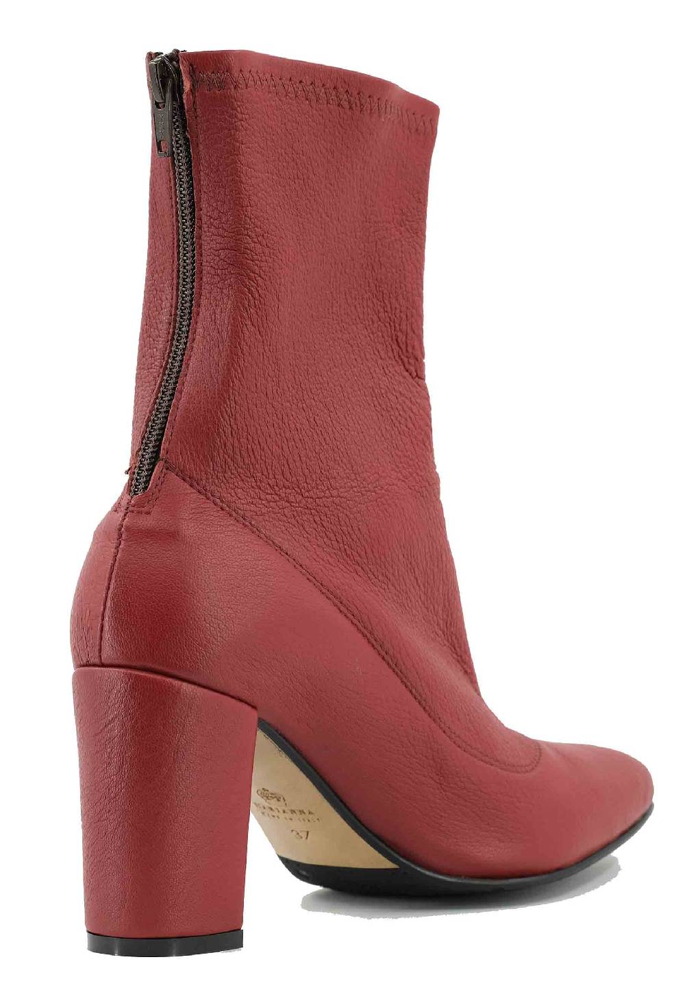L'ARIANNA Stivaletti EL3002 in elasticizzato rosso con tacco alto Fino Al -60%